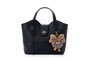 Lucky Bees Bolsa de Hombro Celeste Black, Bolso Elegante de Cuero de Polivinilo para Mujer, Accesorio de Moda Versátil y Sofisticado